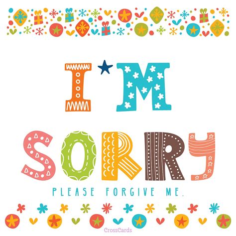 Printable Sorry Cards